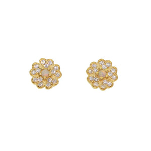 925 Silver Chrysanthemum Stud Earrings