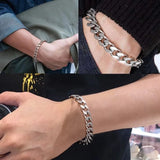 Titanium Stainless Steel Bracelet Men Chain Bracelets Punk Mens Jewelry