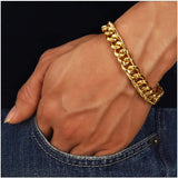 Titanium Stainless Steel Bracelet Men Chain Bracelets Punk Mens Jewelry