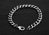 Titanium Stainless Steel Bracelet Men Chain Bracelets Punk Mens Jewelry