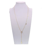 925 Sterling Silver Lariat Love Necklace Dainty Minimal Women Jewelry