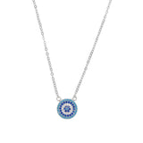 925 Silver Multicolor Stone Necklace for Girls