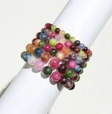 Watermelon Tourmaline Bracelet Beads 6-12mm Women Bangle