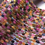 Tourmaline Flat Oval 5x7mm Loose Beads for DIY Jewelry Making