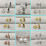 925 Silver Stud Earrings Natural Pearls Unusual Jewelry