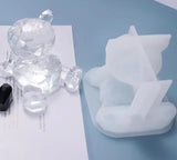3D Bear Panda Silicone Mold Transparent Silicone Mold