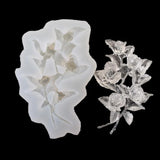 Silicone Resin Mold Rose Flower DIY Crystal Epoxy Decoration Mold