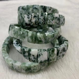 Tree Agate Beads Bracelet Gemstone Bangle for Woman Man