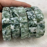 Tree Agate Beads Bracelet Gemstone Bangle for Woman Man