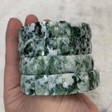 Tree Agate Beads Bracelet Gemstone Bangle for Woman Man