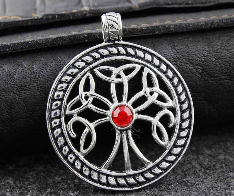 Vintage Red Tree Womens Pendant Jewelry
