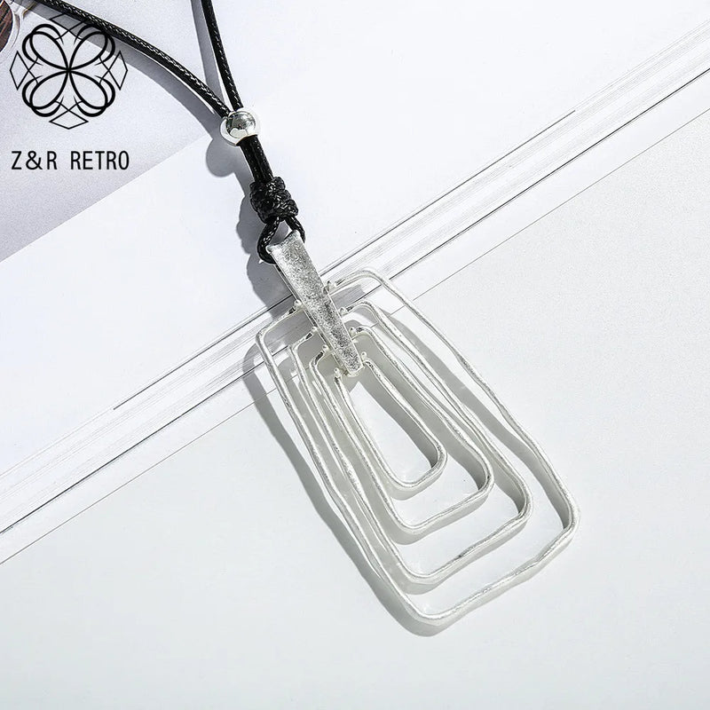 Goth Long Chains Necklace Costume Jewelry for Women