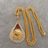 Turkish Arab Coin Pendant Necklace Islamic Allah Muslim Jewelry Drop Accepted