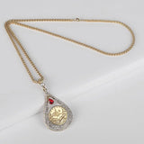 Turkish Arab Coin Pendant Necklace Islamic Allah Muslim Jewelry Drop Accepted