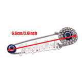 Evil Eye Stainless Steel Baby Pin Brooch