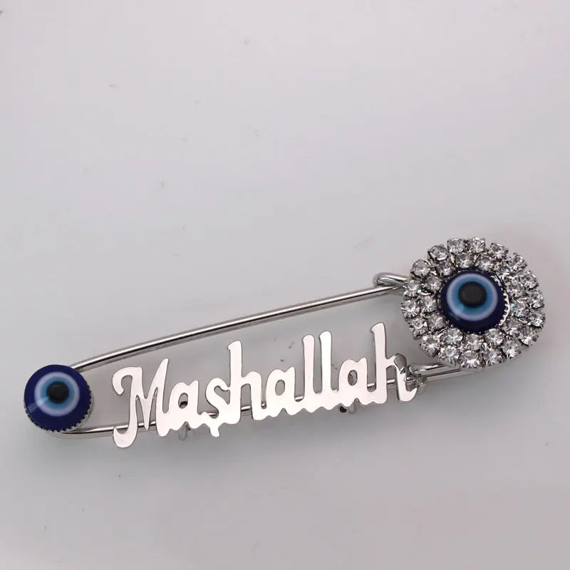 Evil Eye Stainless Steel Baby Pin Brooch