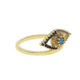 Evil Eye CZ Sparkling Stone Finger Ring