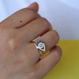 Evil Eye CZ Sparkling Stone Finger Ring
