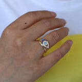 Evil Eye CZ Sparkling Stone Finger Ring