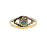 Evil Eye CZ Sparkling Stone Finger Ring