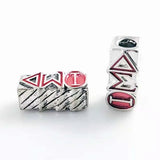 University Sorority Charm Enamel Metal Beads Pendant