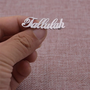 Custom Name Brooch Logo Jewelry Stainless Steel Lapel Pin Unique Gift