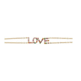 Valentines Love Letter Double Chain Alphabet Bracelet