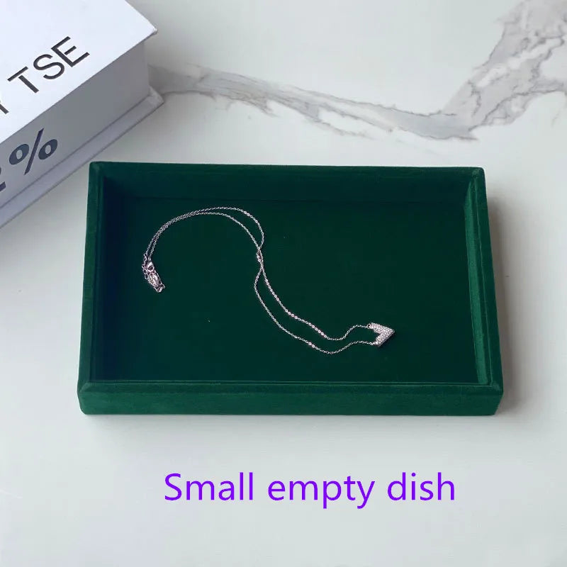 Velvet Ring Earrings Display Tray Jewelry Organizer