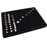Velvet Ring Earrings Display Tray Jewelry Organizer Holder