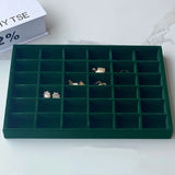 Velvet Ring Earrings Display Tray Jewelry Organizer