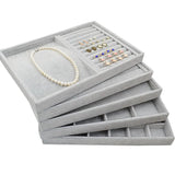Velvet Ring Earrings Display Tray Organizer