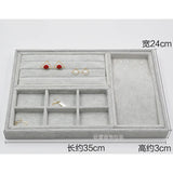 Velvet Ring Earrings Display Tray Organizer