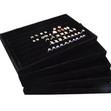Velvet Ring Earrings Display Tray Jewelry Organizer Holder