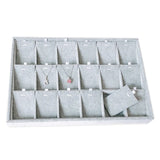 Velvet Ring Earrings Display Tray Organizer