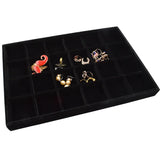 Velvet Ring Earrings Display Tray Jewelry Organizer Holder
