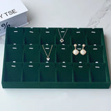 Velvet Ring Earrings Display Tray Jewelry Organizer