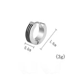 Punk Stainless Steel Huggie Hoop Earrings Silver Circle Earring