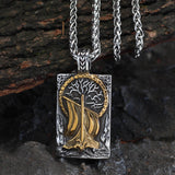Viking Valhalla Necklace Stainless Steel Yggdrasil Tree Nordic Jewelry