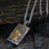 Viking Valhalla Necklace Stainless Steel Yggdrasil Tree Nordic Jewelry