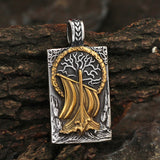 Viking Valhalla Necklace Stainless Steel Yggdrasil Tree Nordic Jewelry