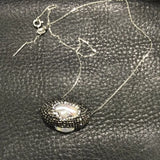 Vintage Freshwater Pearl Pendant Necklace 925 Sterling Silver
