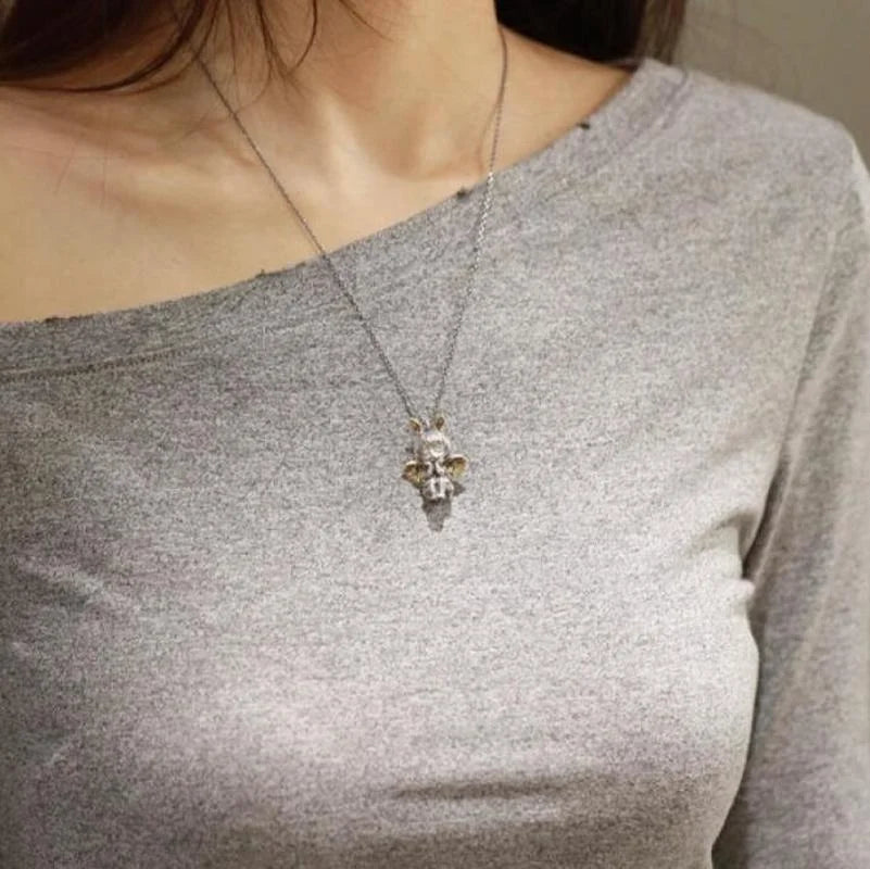 Vintage Angel Wings Pendant Necklace for Women