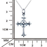 Vintage Christ Cross Pendant 925 Sterling Silver Necklace Religious Jewelry
