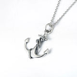 Vintage Anchor Pendant 925 Sterling Silver Necklace for Women