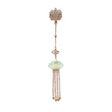 Vintage Nature Jade Cloud Tassel Beads Charms Hanfu Clothing Accessories Pendant