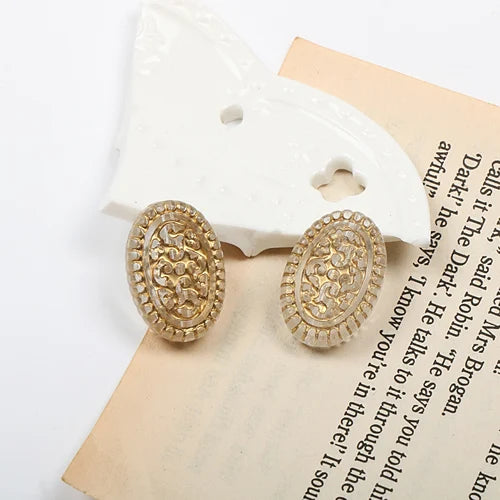 Vintage Baroque Antq Resin Beads DIY Earrings