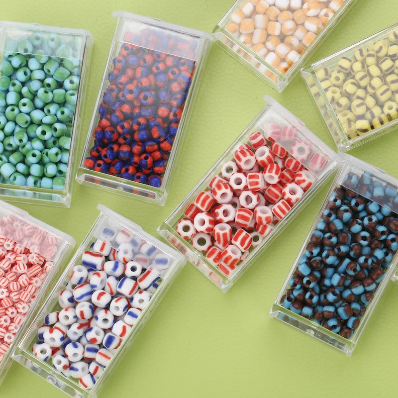 Vintage Retro Stripe Hit Rice Beads Collection DIY Jewelry
