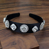 Vintage Silver Crystal Rhinestone Headband Hair Jewelry