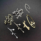 Vintage Silver Plated Branch DIY Charm Settings Jewelry Supplies
