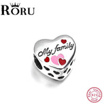 925 Sterling Silver Family Charm Bracelet Jewelry
